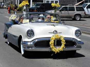 56 Oldsmobile in the 2015 Nantucket Daffodil Car Parade